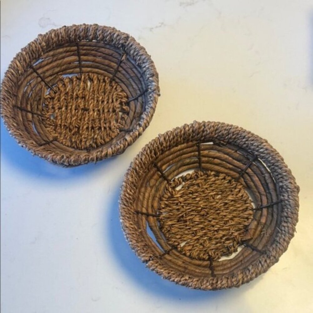 Set of Two Woven Baskets